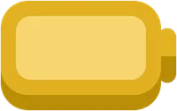 A yellow battery